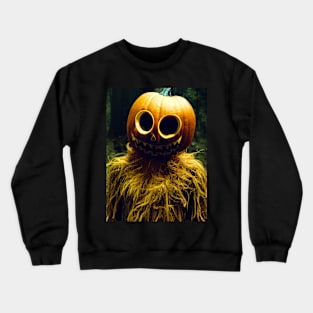 Stuffed Jackolantern Forest Digital Illustration Crewneck Sweatshirt